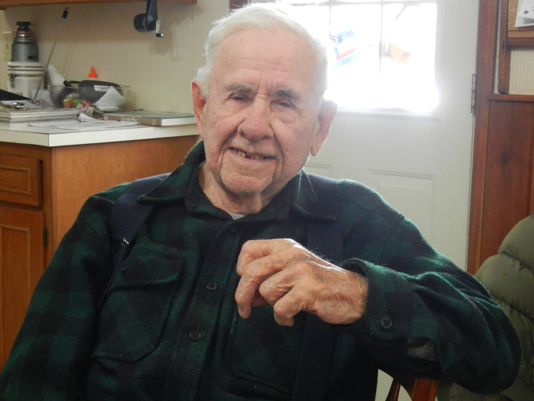 White male age ninety-seven sitting in kitchen