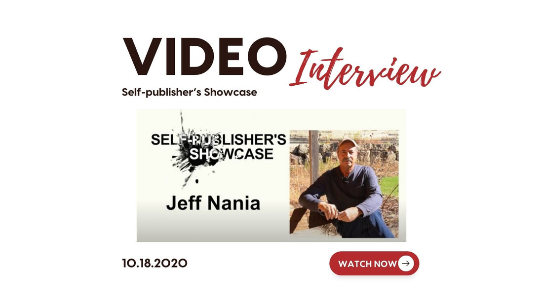 Graphic reading Video Interview with image of Self-Publisher's Showcase and image of Jeff Nania